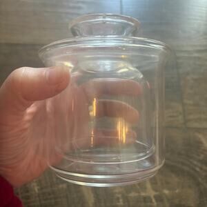 Vintage Clear Glass Butter Bell Dish Container 4 Inches Standard